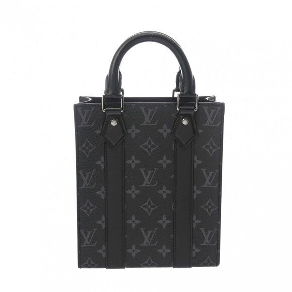 LOUIS VUITTON Monogram Eclipse Sac Plat Mini 2WAY Black/Noir 800000135411000 - Picture 1 of 9